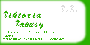 viktoria kapusy business card