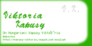 viktoria kapusy business card